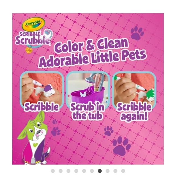 Crayola Scribble Scrubbie Pets Bath Tub Set New - Picture 6 of 11